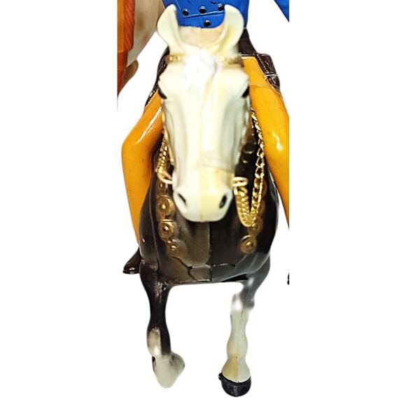 8" Vintage Model Horse Painted Mane & Tail With Chain Bridle - Picture 9 of 14